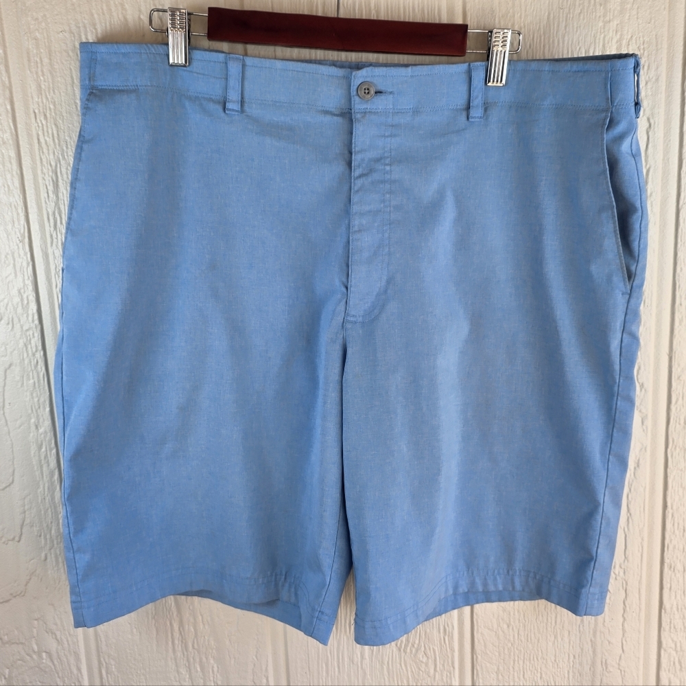 Ben Hogan Light Blue Men's Flat Front Shorts, Size 40